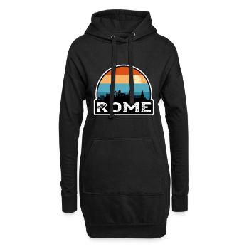 Rom Italien Flagge Skyline Reisesouvenir - Hoodie-Kleid - Schwarz - Vorne