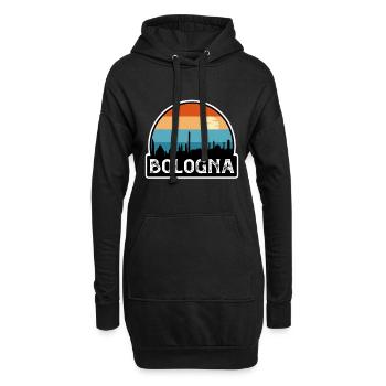 Bologne Italie Flag Skyline Souvenir de voyage - Sweat-shirt à capuche long Femme - noir - Devant