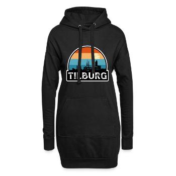 Tilburg Niederlande Flagge Skyline Reisesouvenir - Hoodie-Kleid - Schwarz - Vorne