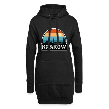Krakau Polen Flagge Skyline Reisesouvenir - Hoodie-Kleid - Schwarz - Vorne