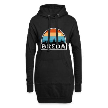 Breda Niederlande Flagge Skyline Reisesouvenir - Hoodie-Kleid - Schwarz - Vorne