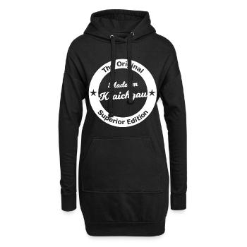 Fabriqué dans le Kraichgau - Sweat-shirt à capuche long Femme - noir - Devant