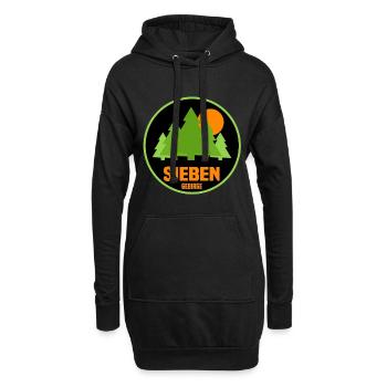 Siebengebirge - Hoodie-Kleid - Schwarz - Vorne