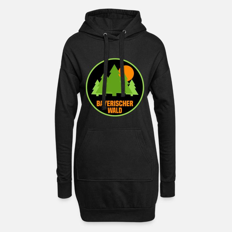 Bayerischer Wald - Hoodie-Kleid - Schwarz