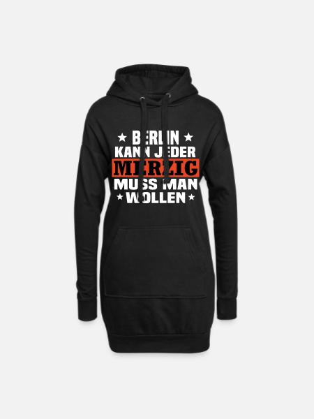 merzig saar - Hoodie-Kleid - Schwarz