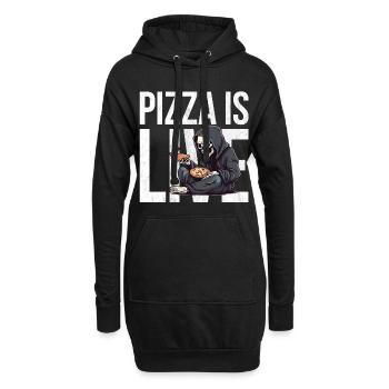 La pizza, c’est la vie - Grim Reaper Pizza - Sweat-shirt à capuche long Femme - noir - Devant