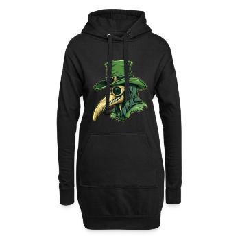 Pestdoktor Doktor Arzt - Hoodie-Kleid - Schwarz - Vorne