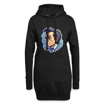 Richard Feynman - Hoodie-Kleid - Schwarz - Vorne