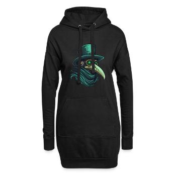 Pestdoktor Doktor Arzt - Hoodie-Kleid - Schwarz - Vorne