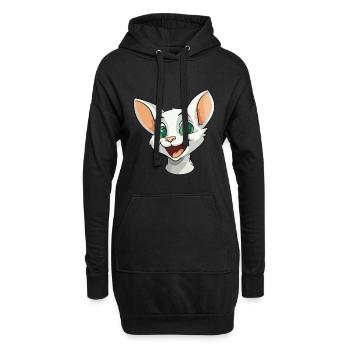Donskoy Katze Karikatur Aquarell Illustration - Hoodie-Kleid - Schwarz - Vorne