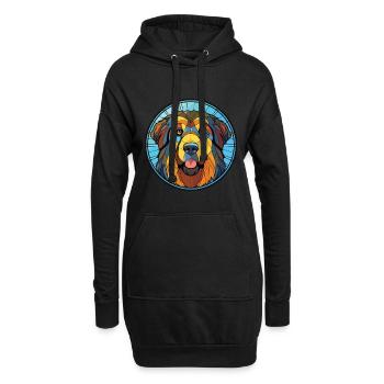 Estrela Mountain Dog race aquarelle Illustration - Sweat-shirt à capuche long Femme - noir - Devant