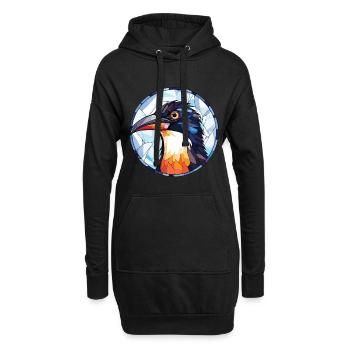 Pie aquarelle colorée Animal animal Illustration d’animaux de compagnie - Sweat-shirt à capuche long Femme - noir - Devant