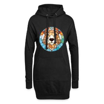 Murmeltier buntes Aquarell Tier Illustration - Hoodie-Kleid - Schwarz - Vorne