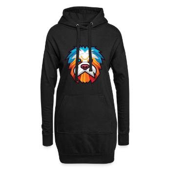 Bichon Yorkie Hunderasse Aquarell Illustration - Hoodie-Kleid - Schwarz - Vorne