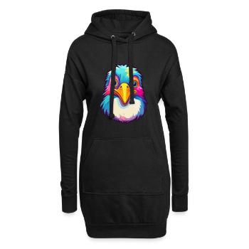 Pinguin Buntes Aquarell Cartoon Kawaii Tier - Hoodie-Kleid - Schwarz - Vorne