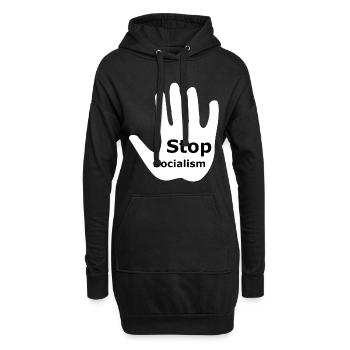Stop Socialism - Hoodie Dress - black - Front