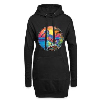 Kiwi Vogel Buntes Aquarell Cartoon Kawaii Haustier - Hoodie-Kleid - Schwarz - Vorne