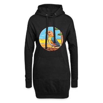 Kuckuck Aquarell Cartoon Kawaii Clipart Tier - Hoodie-Kleid - Schwarz - Vorne