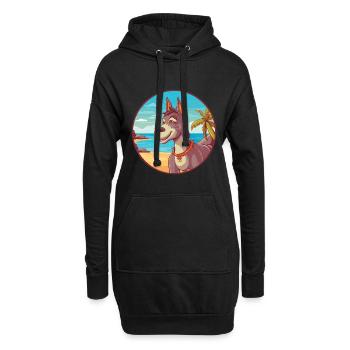 Esel Aquarell Cartoon Kawaii Clipart Tier - Hoodie-Kleid - Schwarz - Vorne