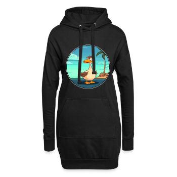 Ente Aquarell Cartoon Kawaii Clipart Tier - Hoodie-Kleid - Schwarz - Vorne