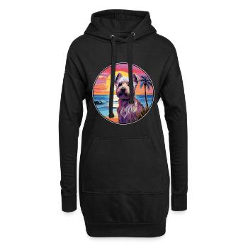 Ormskirk Terrier Hund Rasse Bunte Karikatur Wasserc - Hoodie-Kleid - Schwarz - Vorne