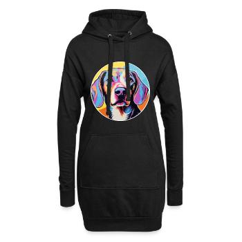 Serbischer dreifarbiger Hund Rasse Bunt Cartoo - Hoodie-Kleid - Schwarz - Vorne