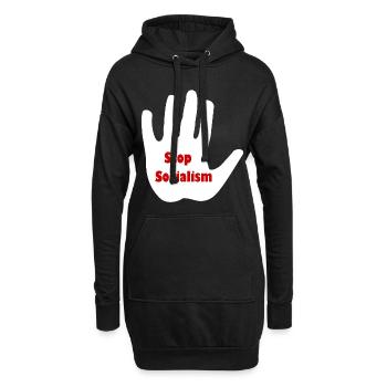 Mettre fin au mouvement socialiste - Sweat-shirt à capuche long Femme - noir - Devant