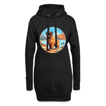 Estrela Mountain Dog race Cartoon Kawaii Clipart - Sweat-shirt à capuche long Femme - noir - Devant