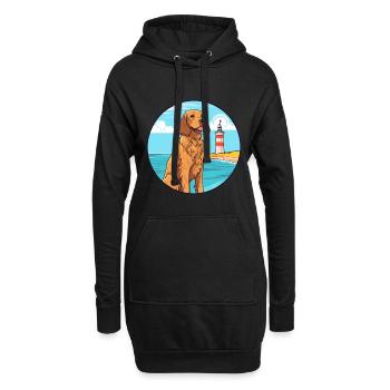 fauve de bretagne hunderasse cartoon kawaii clipart - Hoodie-Kleid - Schwarz - Vorne