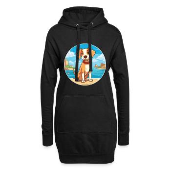 Mallorca Ratter Hund Rasse Cartoon Kawaii Clipart - Hoodie-Kleid - Schwarz - Vorne