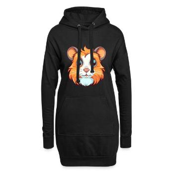 Hamster Buntes Aquarell Cartoon Kawaii Tier - Hoodie-Kleid - Schwarz - Vorne