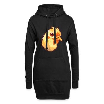 Poussin Pet Aquarelle Colorée Dessin Animé Kawaii Anima - Sweat-shirt à capuche long Femme - noir - Devant