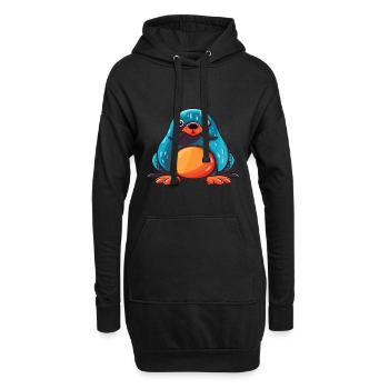 Mole Colorful Watercolor Cartoon Kawaii Animal - Hoodie Dress - black - Front