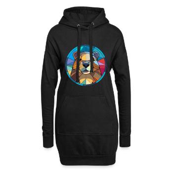 Und täglich grüßt Murmeltier Bunte Karikatur Kawaii An - Hoodie-Kleid - Schwarz - Vorne