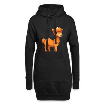 kamel niedlich glücklich kawaii cartoon clipart tier - Hoodie-Kleid - Schwarz - Vorne