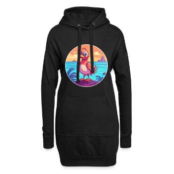 Huhn Aquarell Cartoon Kawaii Clipart Tier - Hoodie-Kleid - Schwarz - Vorne