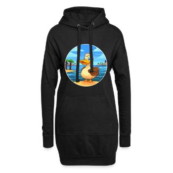 Ente Aquarell Cartoon Kawaii Clipart Tier - Hoodie-Kleid - Schwarz - Vorne
