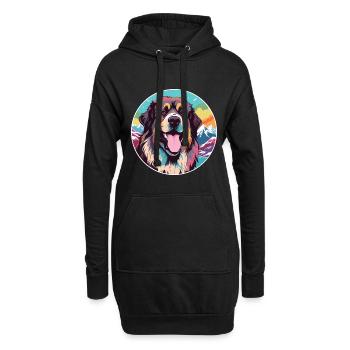 Estrela Mountain Dog race Cartoon Kawaii Watercol - Sweat-shirt à capuche long Femme - noir - Devant