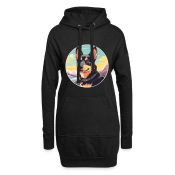 Lancashire Heeler Hunderasse Cartoon Kawaii Waterco - Hoodie-Kleid - Schwarz - Vorne