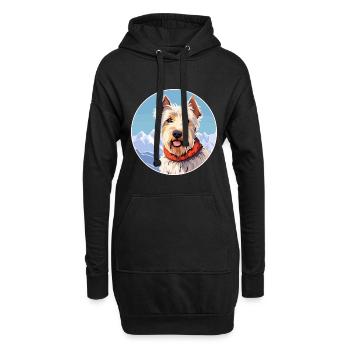 Sporting Lucas Terrier Race De Chien Cartoon Kawaii Wa - Sweat-shirt à capuche long Femme - noir - Devant
