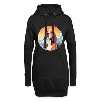 Jugoslawischer Jagdhund Rasse Cartoon Kawaii Waterco - Hoodie-Kleid - Schwarz - Vorne