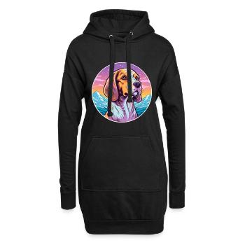 Bruno Jura Hund Rasse Cartoon Kawaii Watercol - Hoodie-Kleid - Schwarz - Vorne