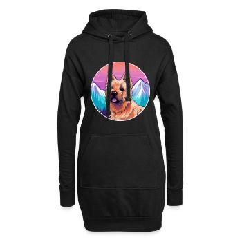 Norwich Terrier Hunderasse Cartoon Kawaii Watercolo - Hoodie-Kleid - Schwarz - Vorne
