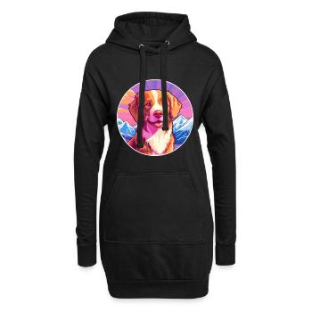 Nouvelle-Écosse Duck Tolling Retriever Race de chien Carto - Sweat-shirt à capuche long Femme - noir - Devant