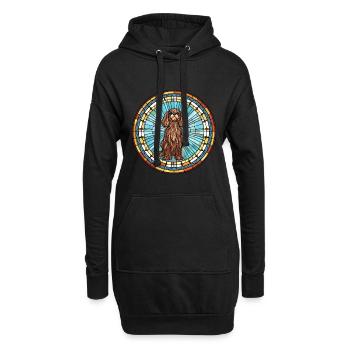Griffon Nivernais Hunderasse Buntglas Bunt - Hoodie-Kleid - Schwarz - Vorne