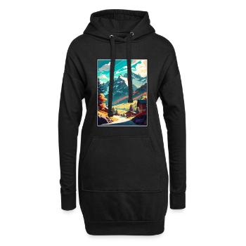Mayrhofen Österreich Vintage Reiseposter Souvenir - Hoodie-Kleid - Schwarz - Vorne