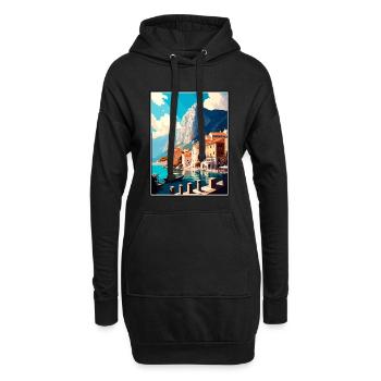 Makarska Kroatien Vintage Reiseposter Souvenir - Hoodie-Kleid - Schwarz - Vorne