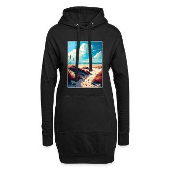 Terschelling Pays-Bas Vintage Voyage Poster WPA - Sweat-shirt à capuche long Femme - noir - Devant
