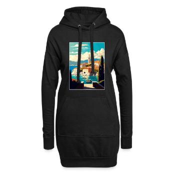 Brac Kroatien Vintage Reiseposter WPA Souvenir - Hoodie-Kleid - Schwarz - Vorne