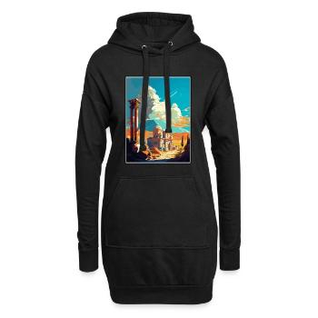 Kars Turquie Vintage voyage affiche WPA Souvenir - Sweat-shirt à capuche long Femme - noir - Devant